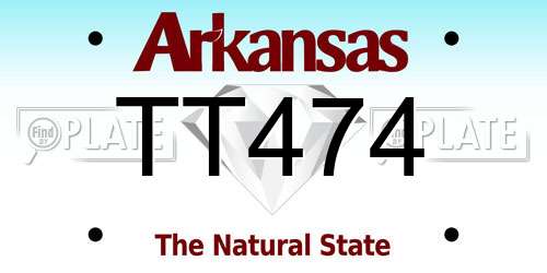 TT474 Arkansas License Plate