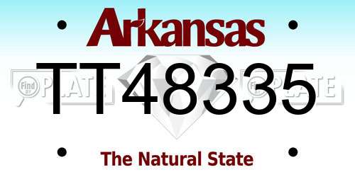 TT48335 Arkansas License Plate