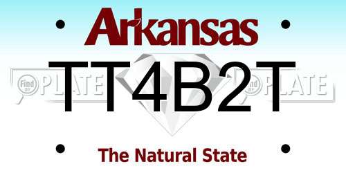 TT4B2T Arkansas License Plate