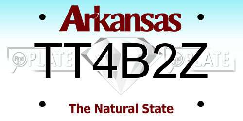TT4B2Z Arkansas License Plate