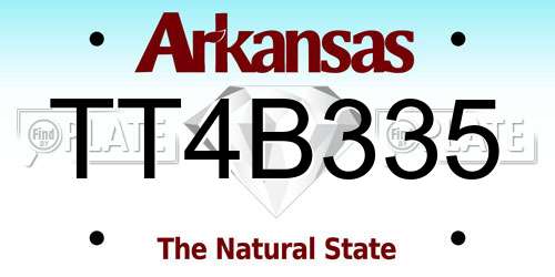 TT4B335 Arkansas License Plate