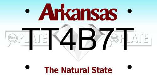 TT4B7T Arkansas License Plate