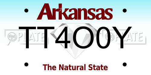 TT4O0Y Arkansas License Plate