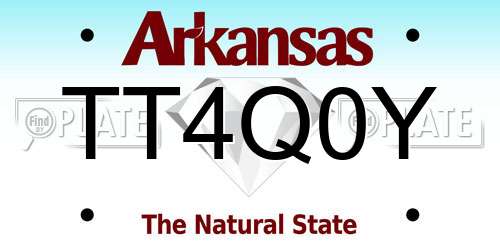 TT4Q0Y Arkansas License Plate