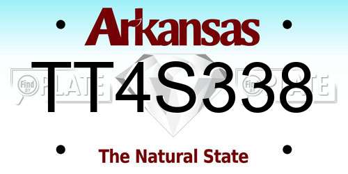 TT4S338 Arkansas License Plate