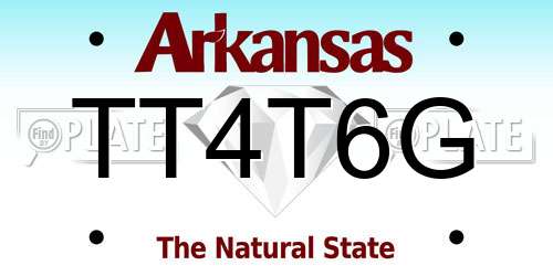 TT4T6G Arkansas License Plate