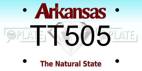 TT505 Arkansas License Plate