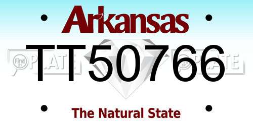 TT50766 Arkansas License Plate