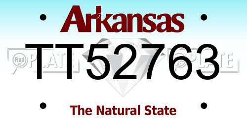 TT52763 Arkansas License Plate