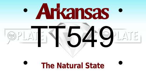 TT549 Arkansas License Plate