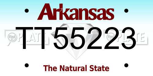 TT55223 Arkansas License Plate
