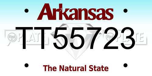 TT55723 Arkansas License Plate