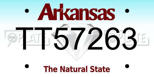 TT57263 Arkansas License Plate