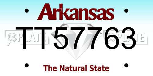 TT57763 Arkansas License Plate