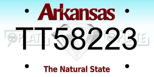 TT58223 Arkansas License Plate