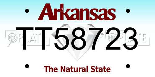 TT58723 Arkansas License Plate