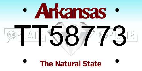 TT58773 Arkansas License Plate