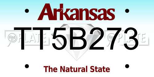 TT5B273 Arkansas License Plate