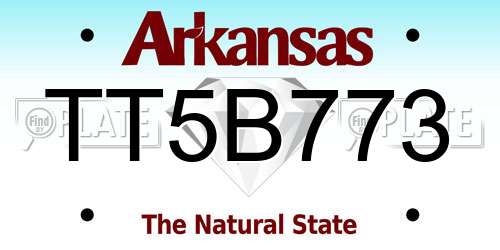 TT5B773 Arkansas License Plate