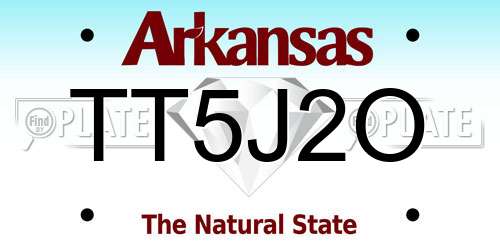 TT5J2O Arkansas License Plate