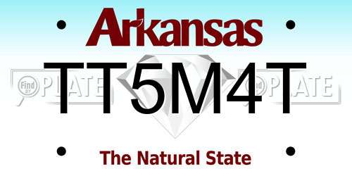 TT5M4T Arkansas License Plate