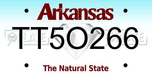 TT5O266 Arkansas License Plate