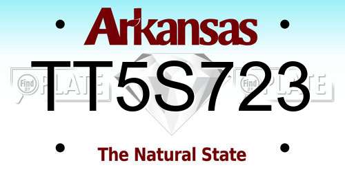 TT5S723 Arkansas License Plate