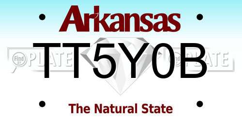 TT5Y0B Arkansas License Plate