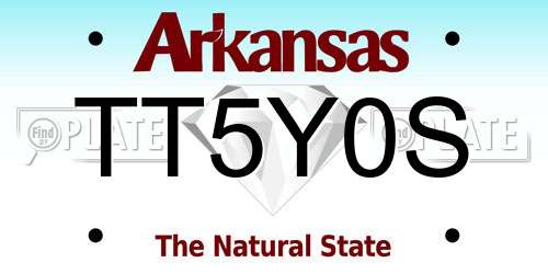 TT5Y0S Arkansas License Plate