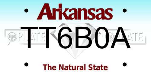 TT6B0A Arkansas License Plate