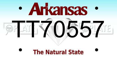 TT70557 Arkansas License Plate