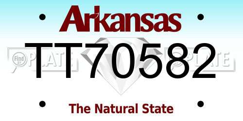TT70582 Arkansas License Plate