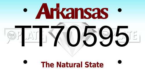 TT70595 Arkansas License Plate