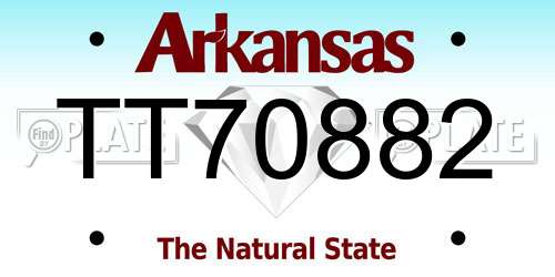 TT70882 Arkansas License Plate