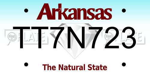 TT7N723 Arkansas License Plate