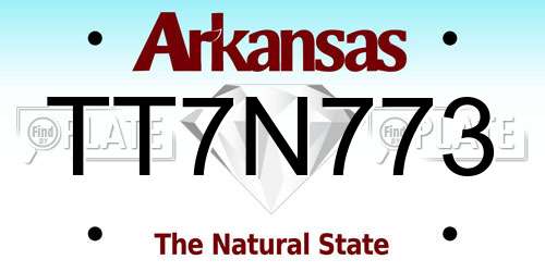 TT7N773 Arkansas License Plate