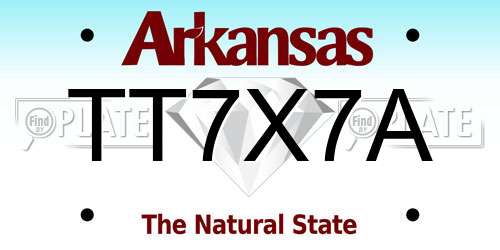 TT7X7A Arkansas License Plate