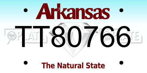 TT80766 Arkansas License Plate