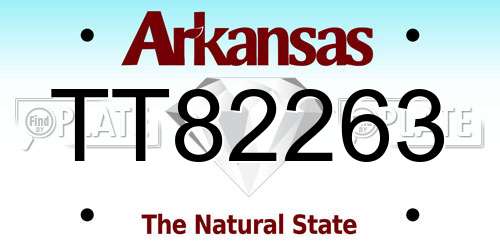 TT82263 Arkansas License Plate