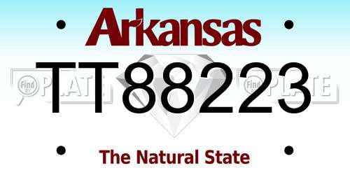 TT88223 Arkansas License Plate