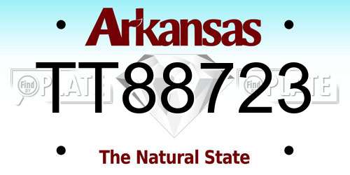 TT88723 Arkansas License Plate