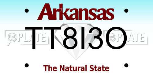 TT8I3O Arkansas License Plate
