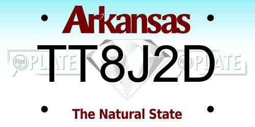 TT8J2D Arkansas License Plate