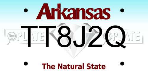 TT8J2Q Arkansas License Plate