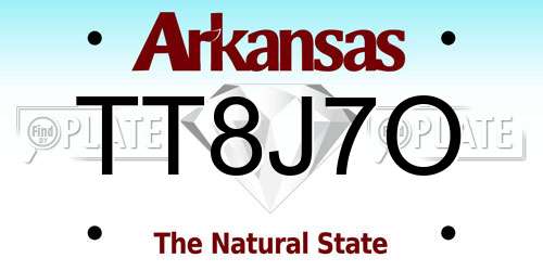 TT8J7O Arkansas License Plate