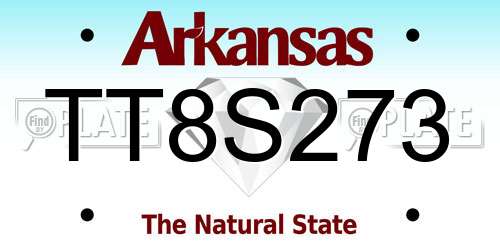 TT8S273 Arkansas License Plate