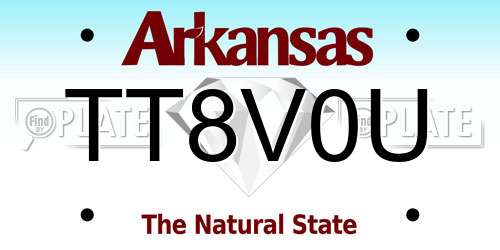 TT8V0U Arkansas License Plate