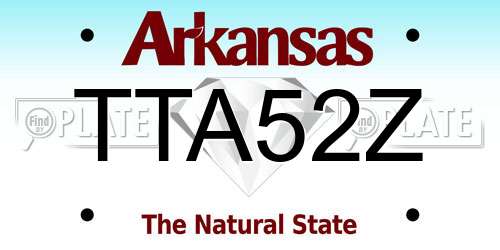 TTA52Z Arkansas License Plate