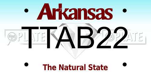 TTAB22 Arkansas License Plate