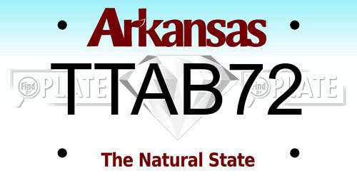TTAB72 Arkansas License Plate